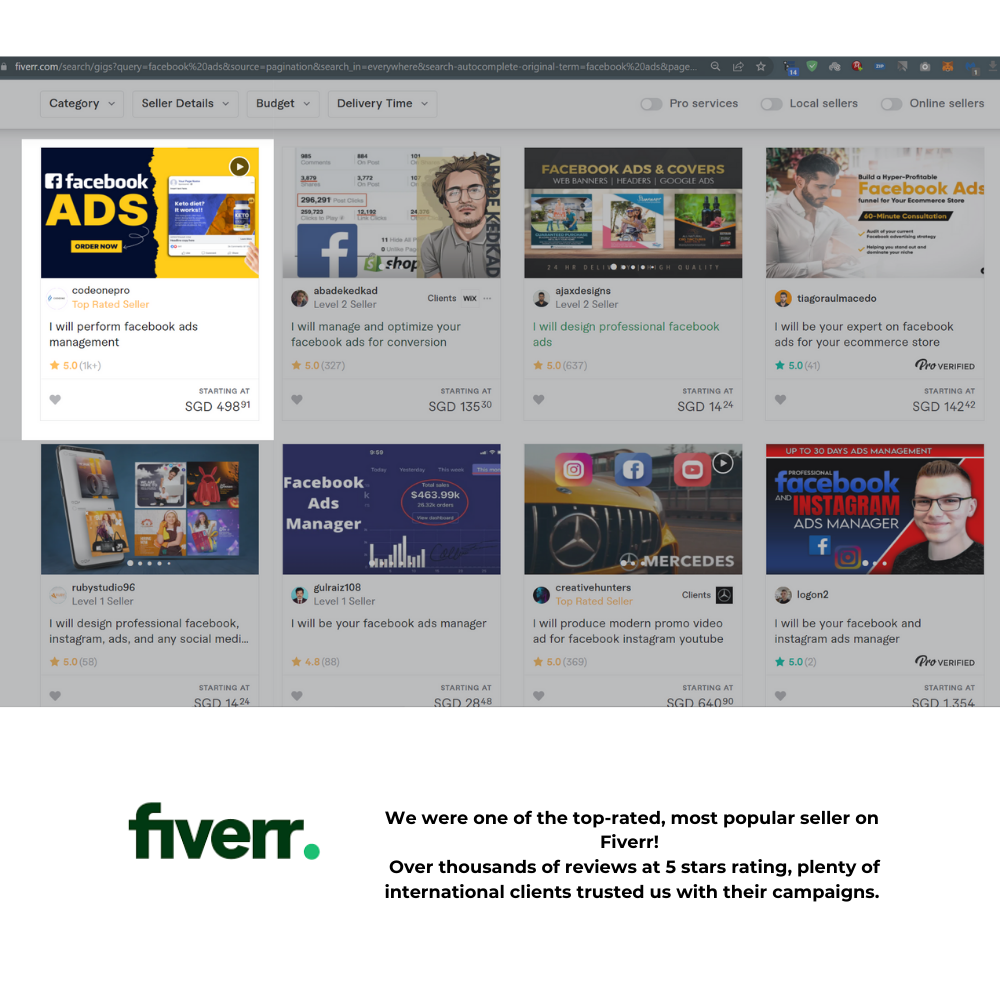 Fiverr - Top Rated Seller Search Results